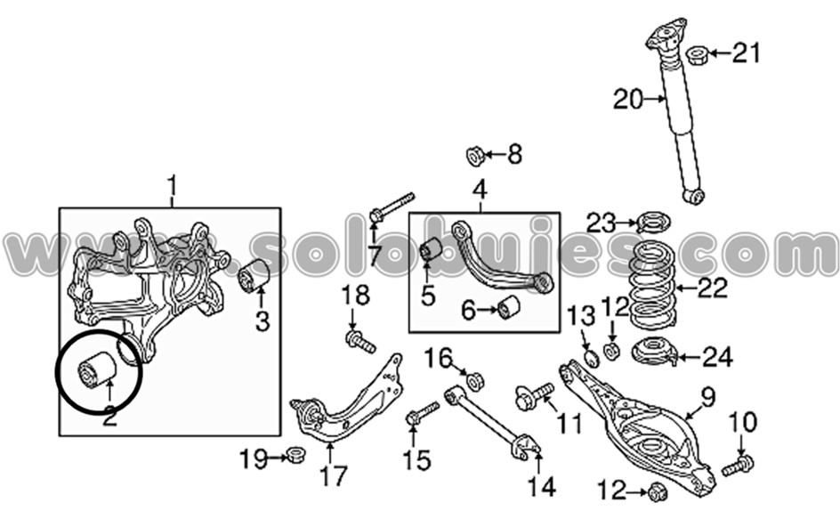 Buje portamangueta CX5 2019 catalogo