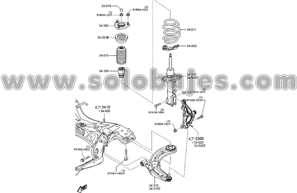 Buje tijera CX3 2019 catalogo