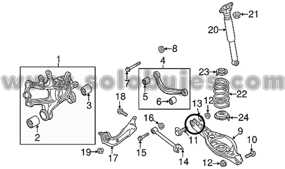 Buje tijera trasera CX5 2015 catalogo