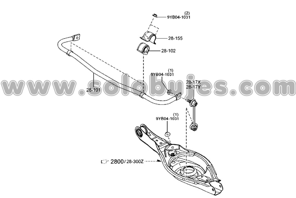 Cauchos estabilizadora trasera CX5 2015 catalogo