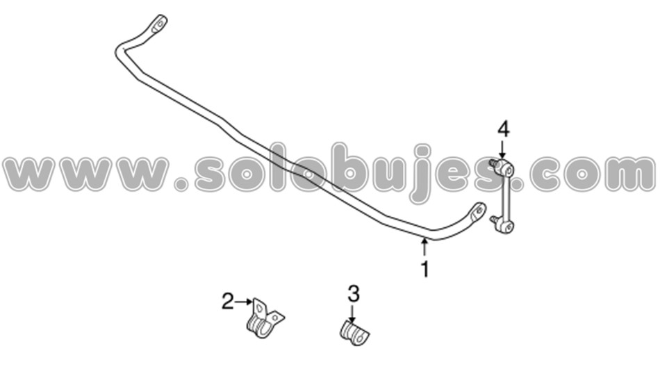 Cauchos estabilizadora trasera Mazda3 2008 catalogo