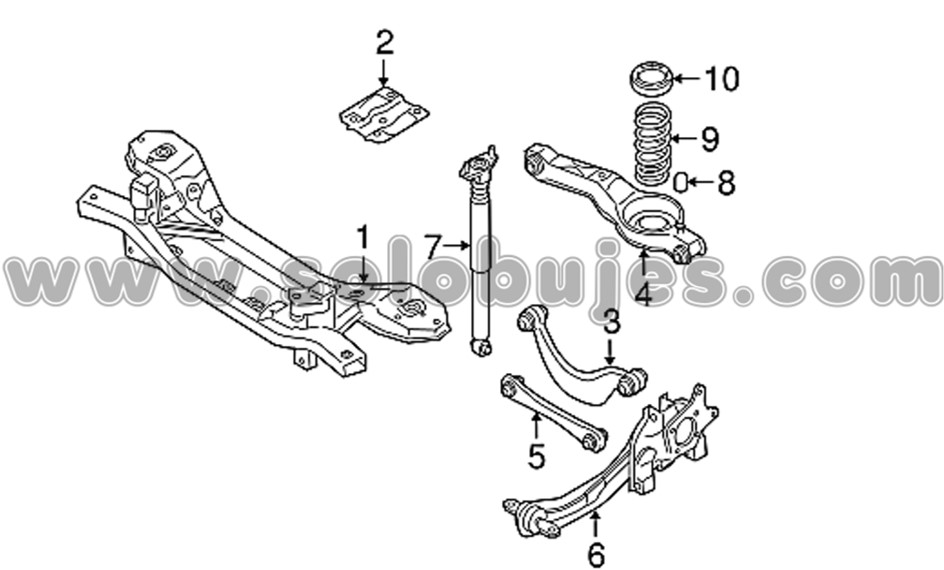 Soporte amortiguador trasero Mazda3 2012 catalogo
