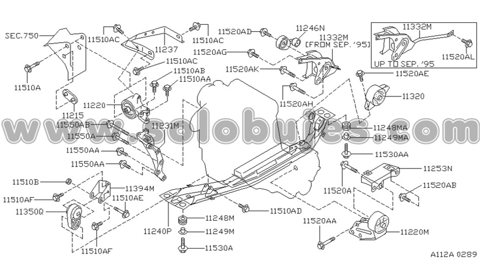 Soporte motor derecho Almera 1995 catalogo