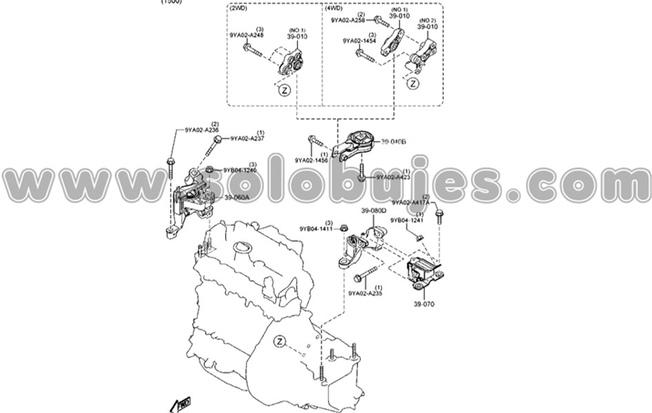 Soporte motor derecho CX3 2017 catalogo