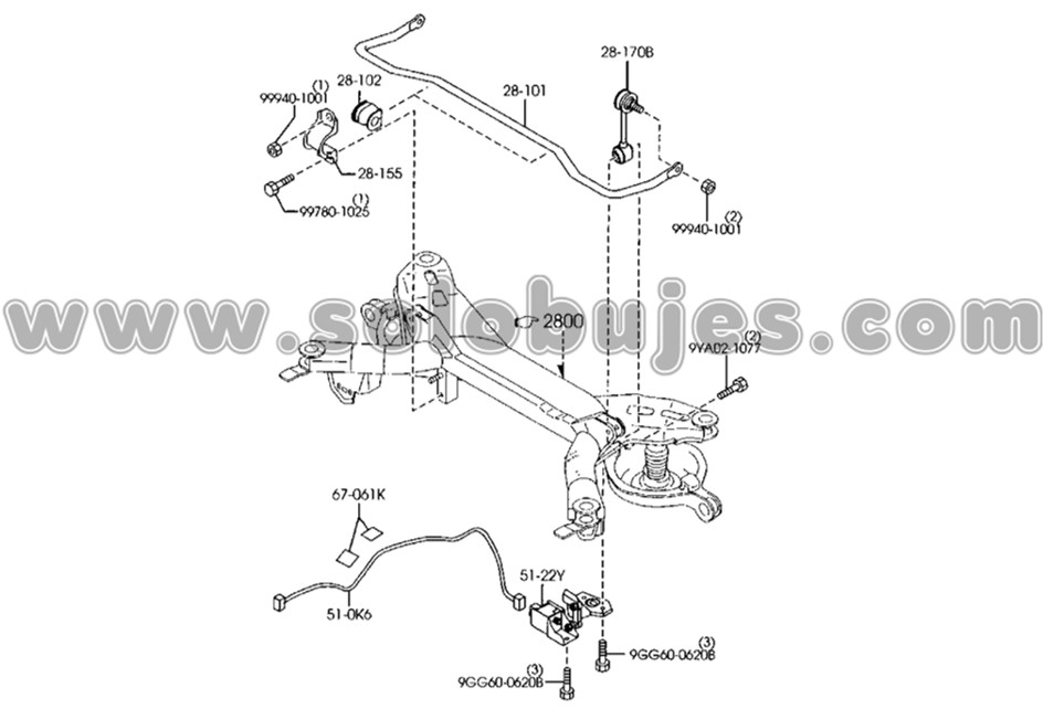 Muñeco trasero Mazda6 2011 catalogo