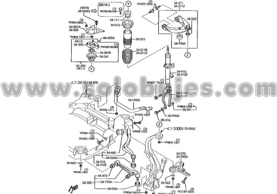 Soporte amortiguador Mazda6 2005 catalogo