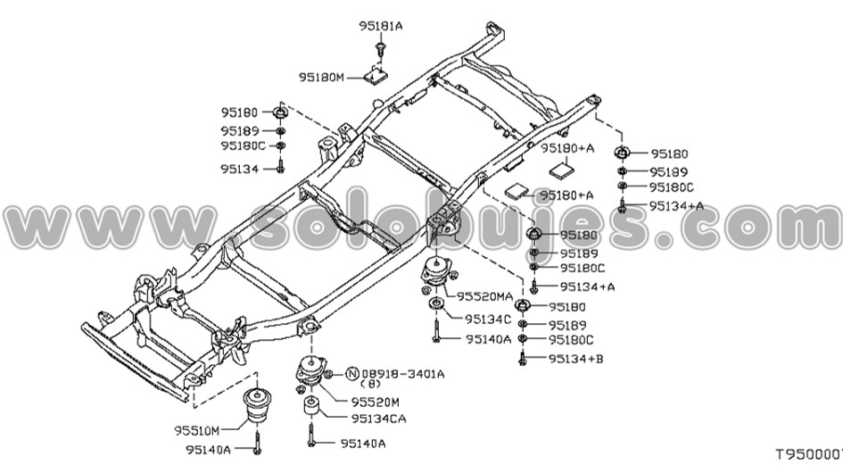 Soporte cabina delantero Navara 2008 catalogo