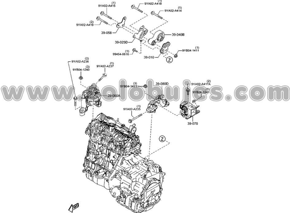 Soporte caja Mazda6 2017 catalogo