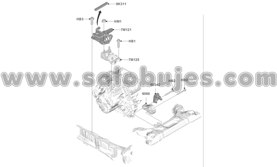 Soporte caja 4x4 Ecosport 2004 catalogo