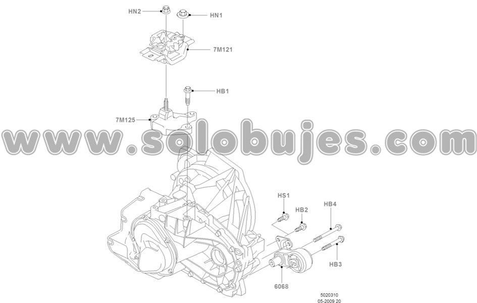 Soporte caja Ecosport 2004 catalogo