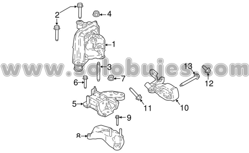 Soporte caja Ecosport 2020 catalogo