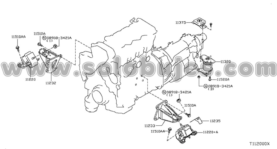 Soporte caja Navara 2014 catalogo