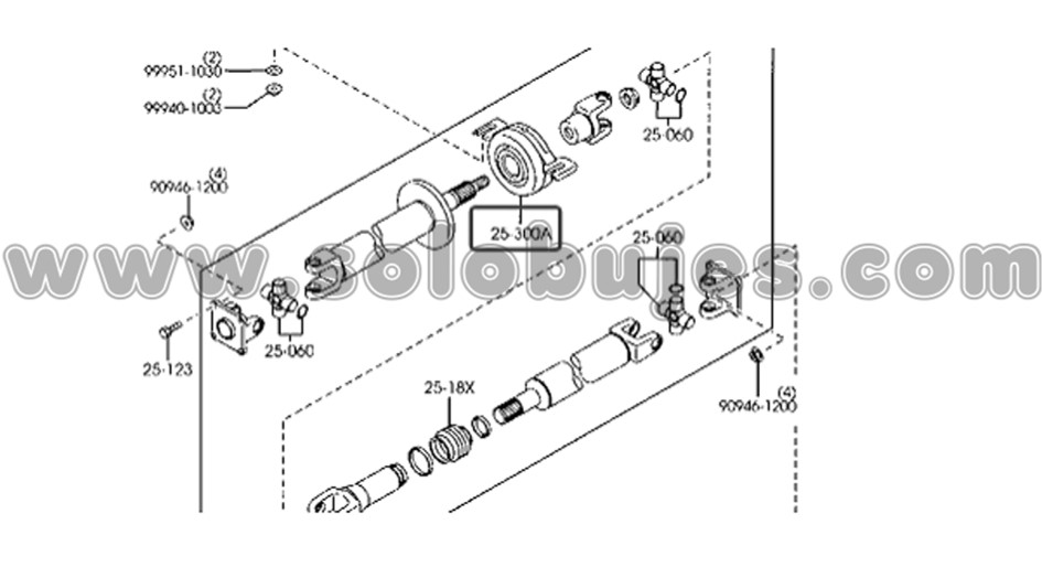 Soporte cardan Ranger 1999 catalogo