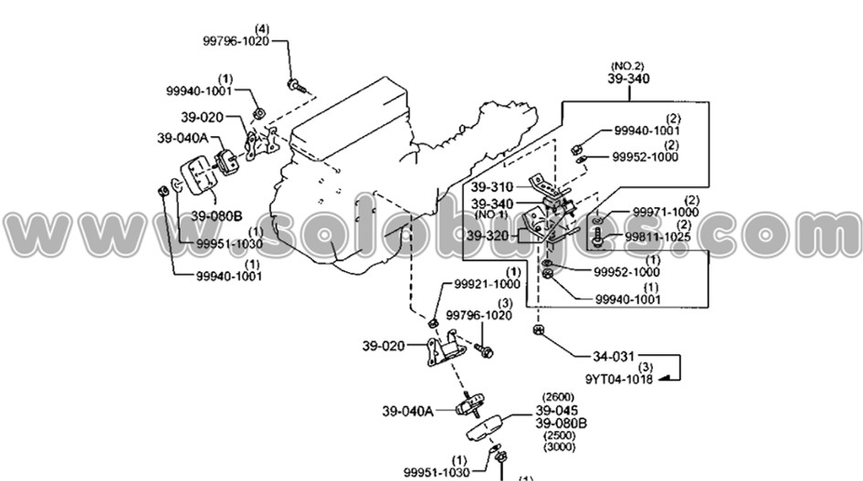 Soporte motor Ranger 1999 catalogo