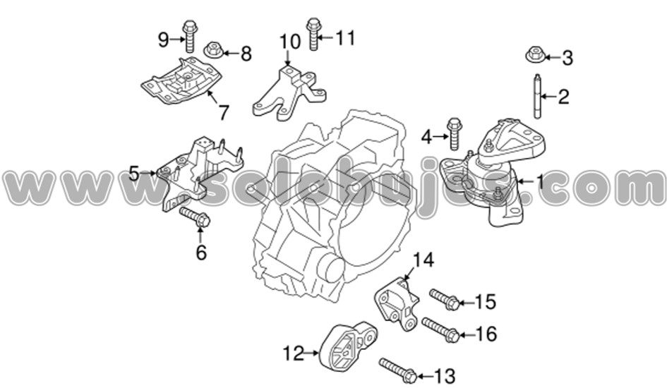 Soporte motor delantero Explorer 2017 catalogo