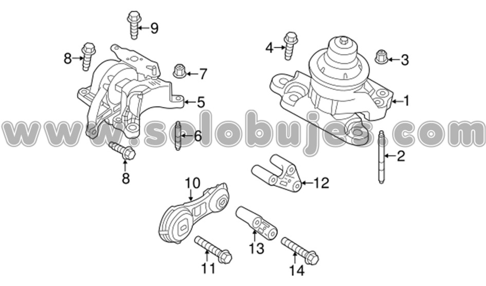 Soporte motor derecho Explorer 2015 catalogo