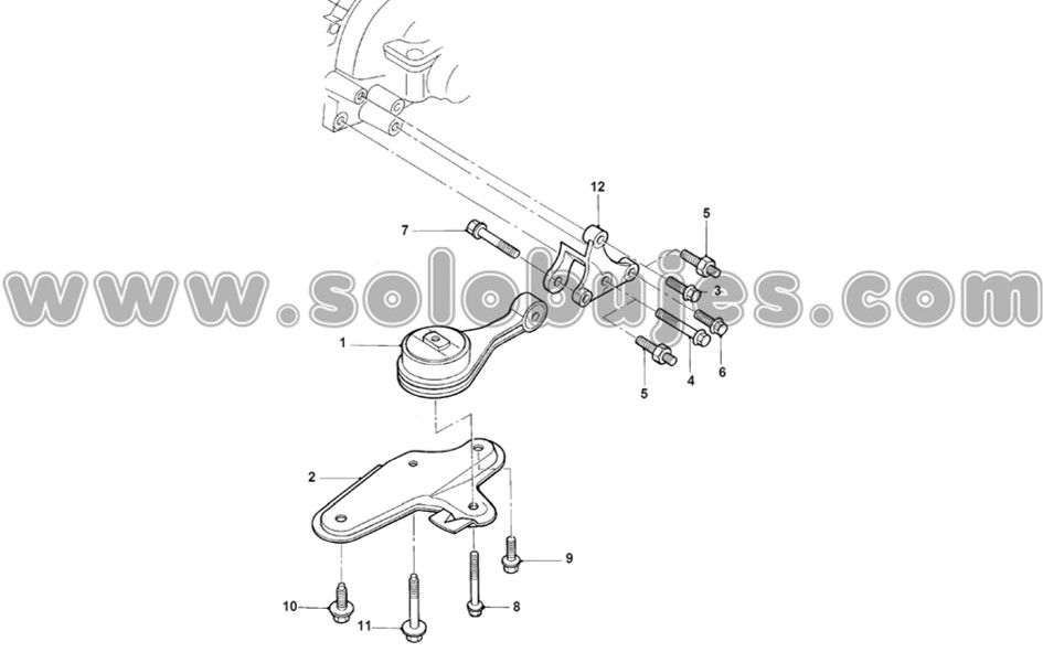 Soporte motor trasero Fiesta 1999 catalogo