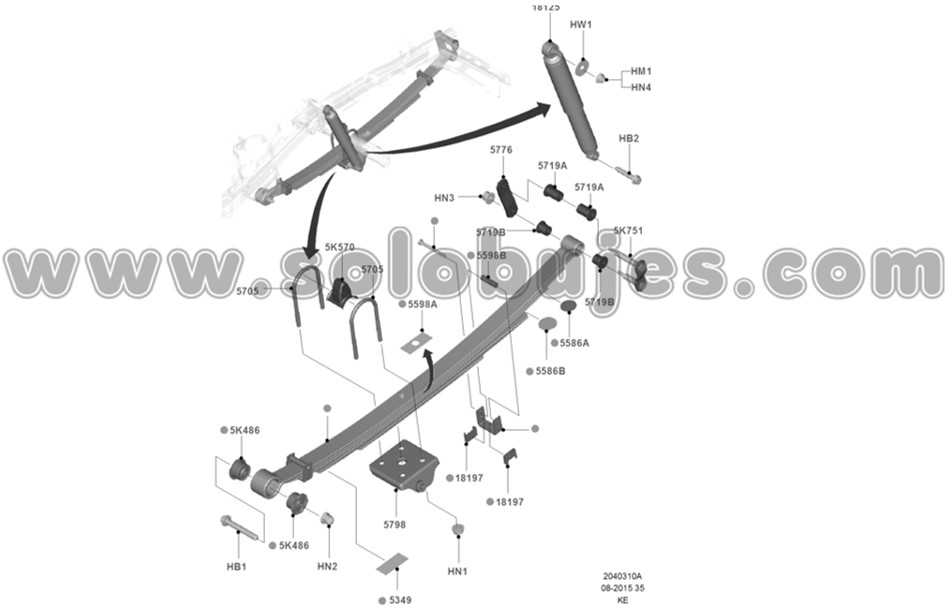 Buje muelle Ranger 2020 catalogo