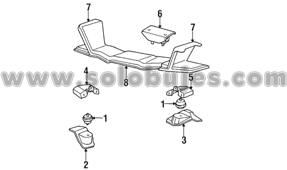 Soporte caja F150 1988 catalogo