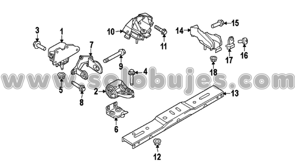 Soporte caja F150 2017 catalogo