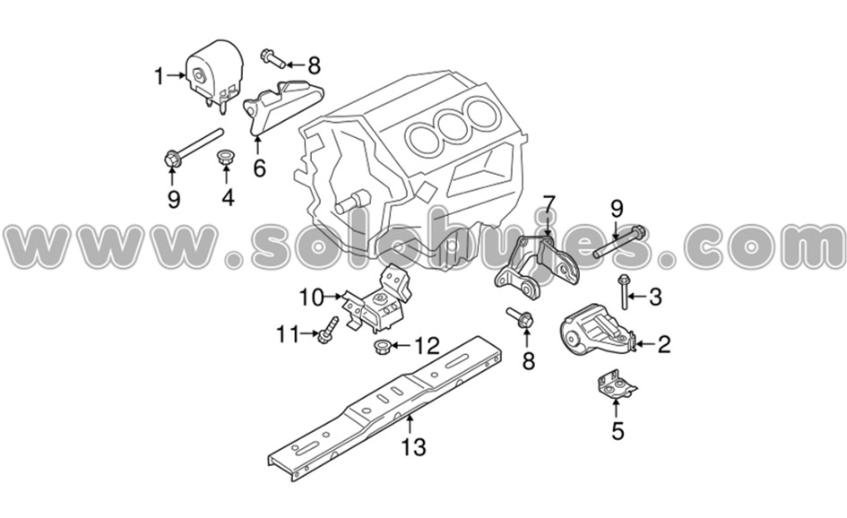 Soporte motor izquierdo F150 2016 catalogo