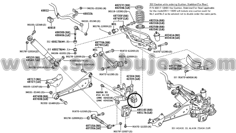 Buje portamangueta Rav4 2011 catalogo