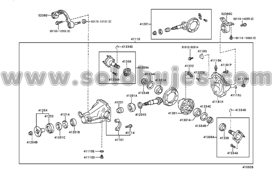 Buje soporte diferencial Rav4 1997 catalogo