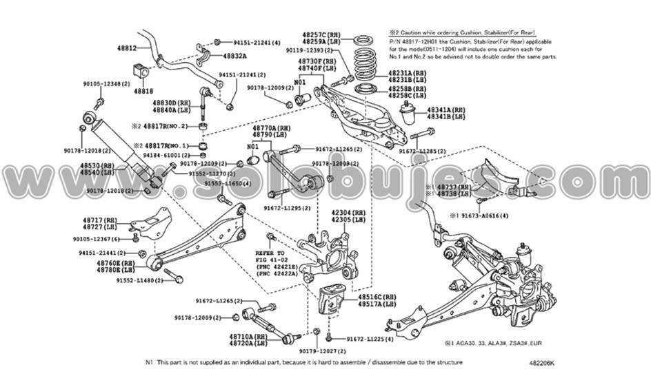 Buje tijera arrastre Rav4 2008 catalogo