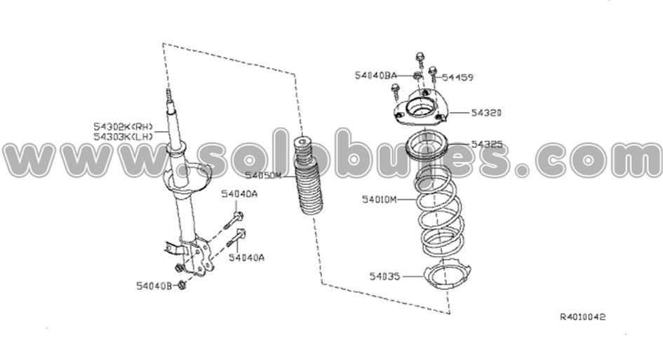 Soporte amortiguador Altima 2015 catalogo