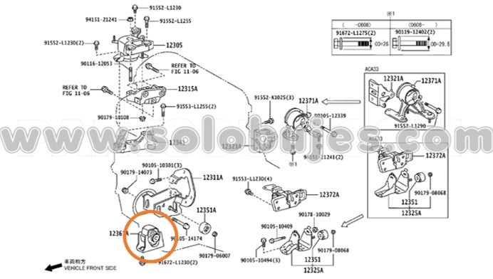 Soporte motor delantero Rav-4 2006 