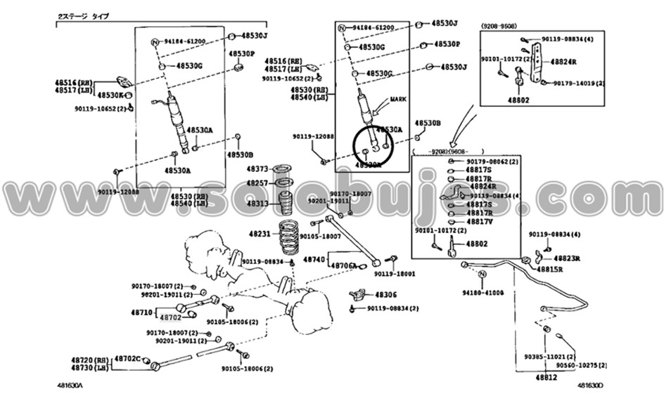 Buje amortiguador Land Cruiser 1988 catalogo