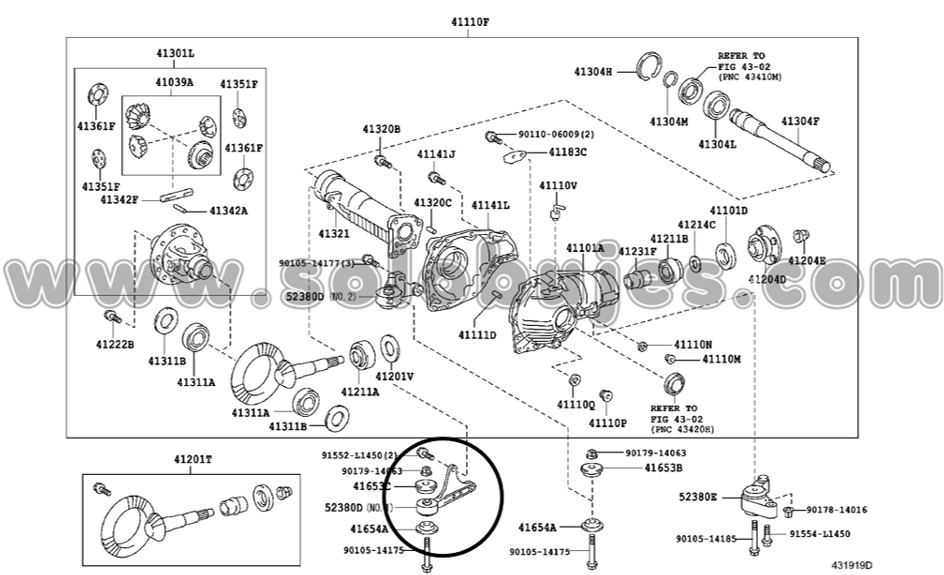 Buje soporte transmision Land Cruiser 2009 catalogo