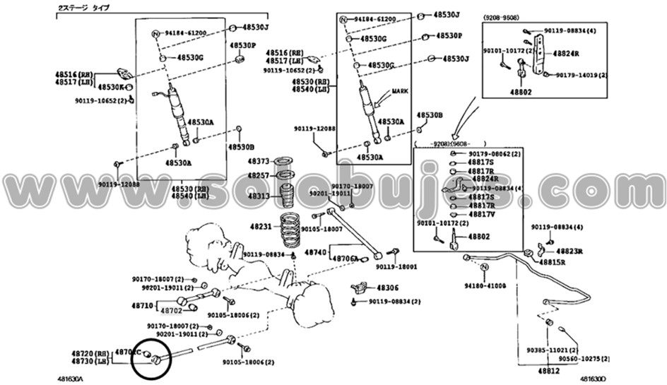 Buje templete Land Cruiser 2001 catalogo