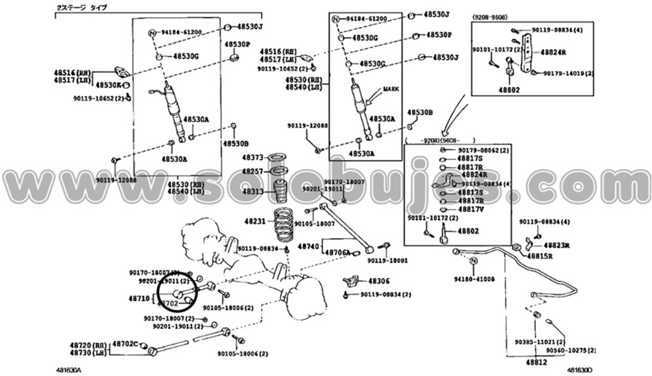 Buje templete corto Land Cruiser 1988 catalogo