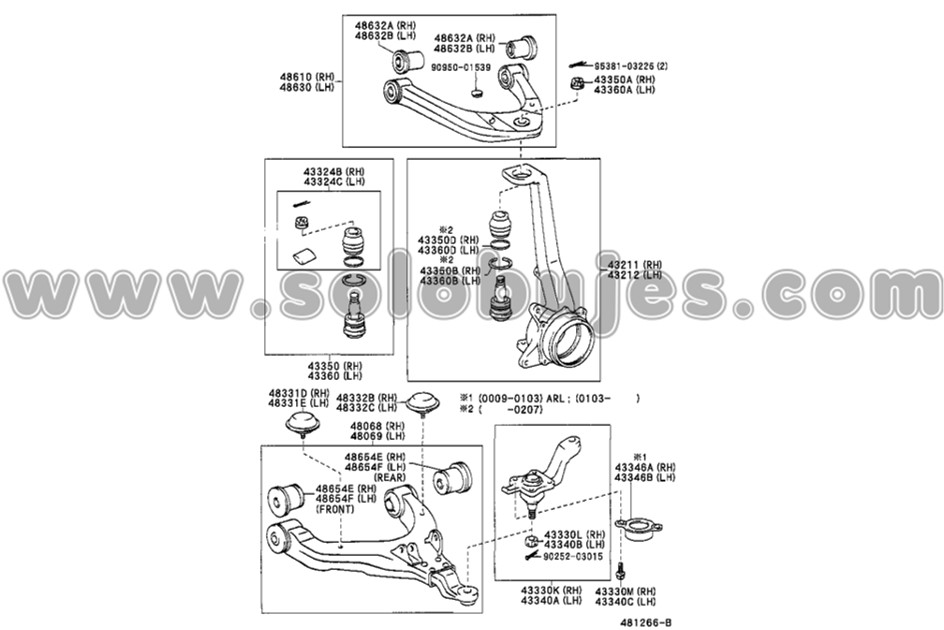 Buje tijera 4Runner 1999 catalogo