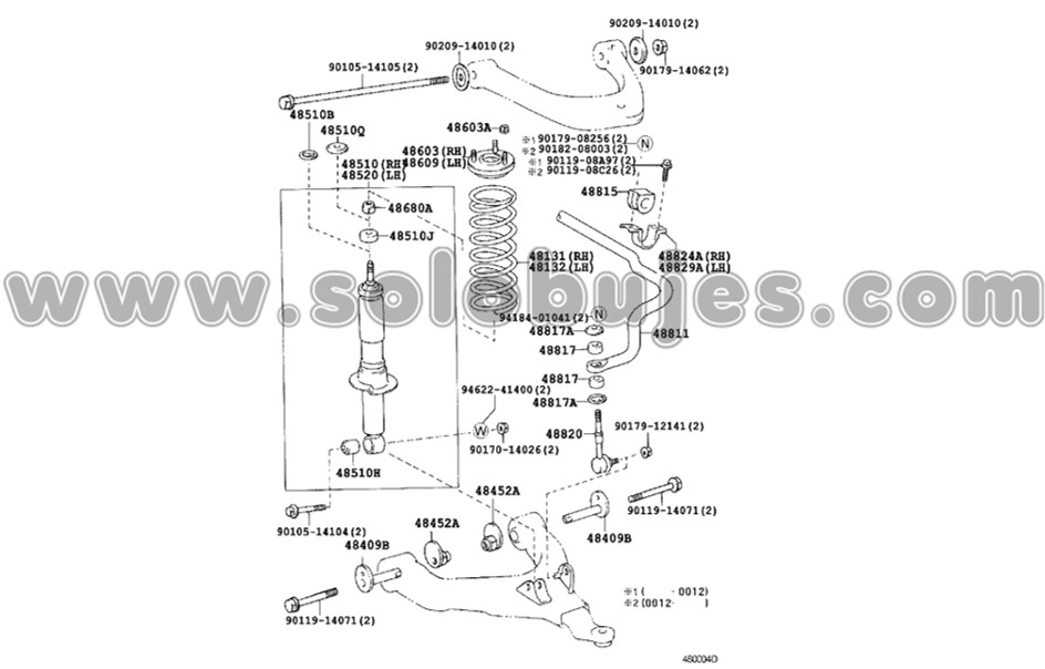 Cauchos estabilizadora 4 puertas 4Runner 1999 catalogo