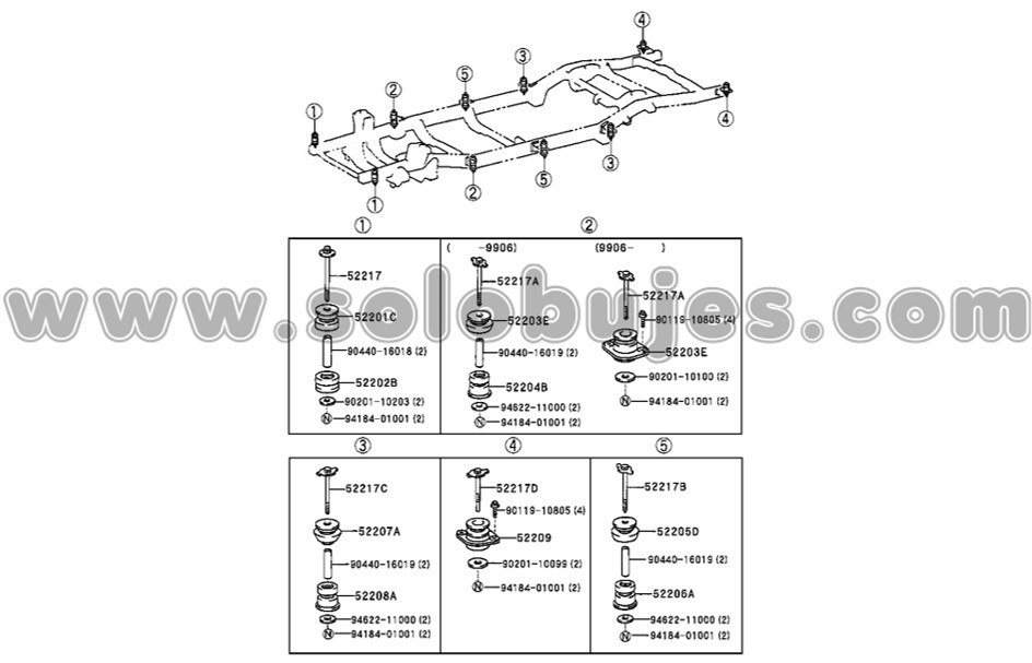 Soporte cabina 4Runner 1998 catalogo