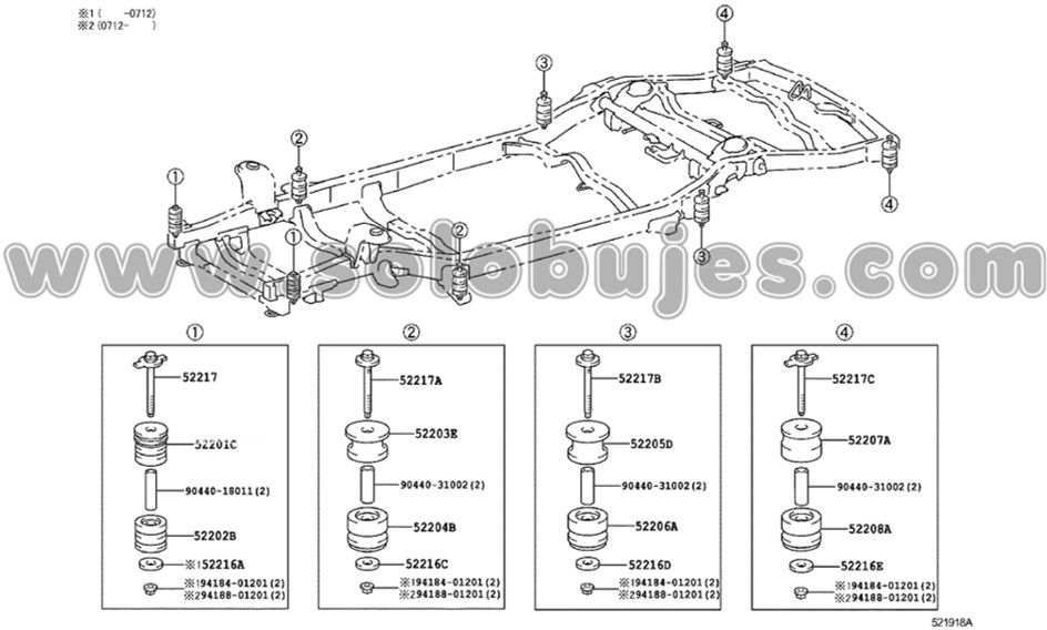 Soporte cabina 4Runner 2004 catalogo