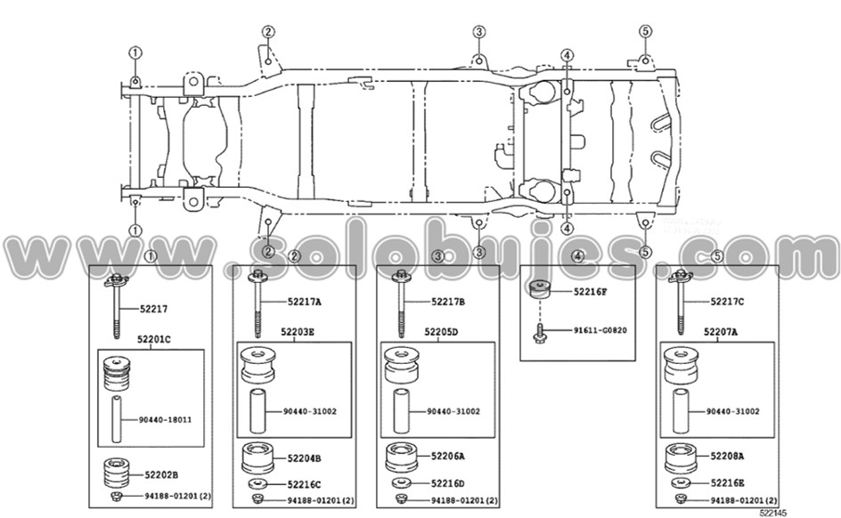 Soporte cabina 4Runner 2010 catalogo