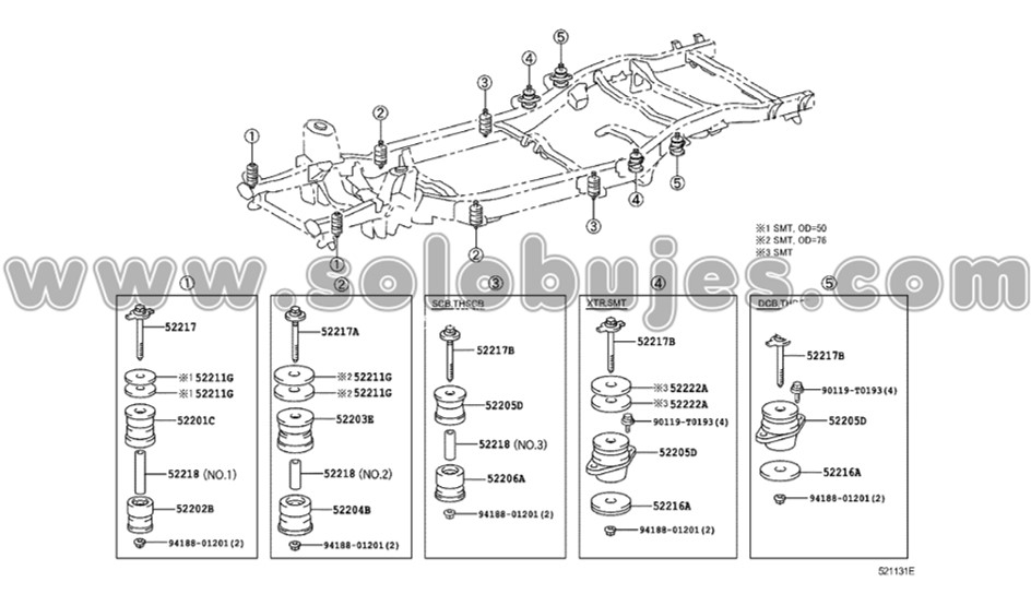 Soporte cabina Hilux 2013 catalogo