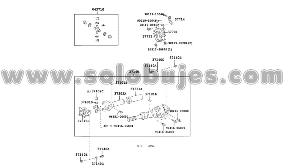 Soporte cardan Hilux 1993 catalogo