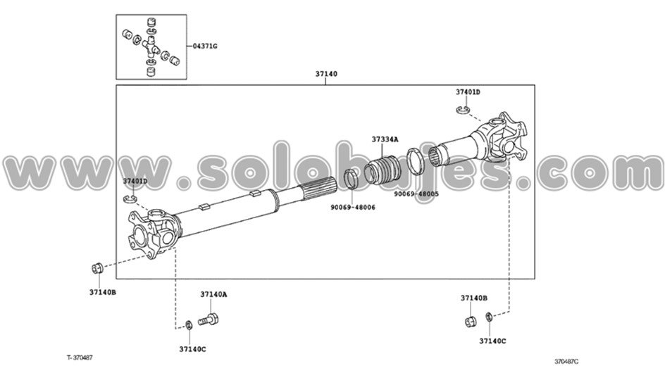 Soporte cardan Hilux 2010 catalogo