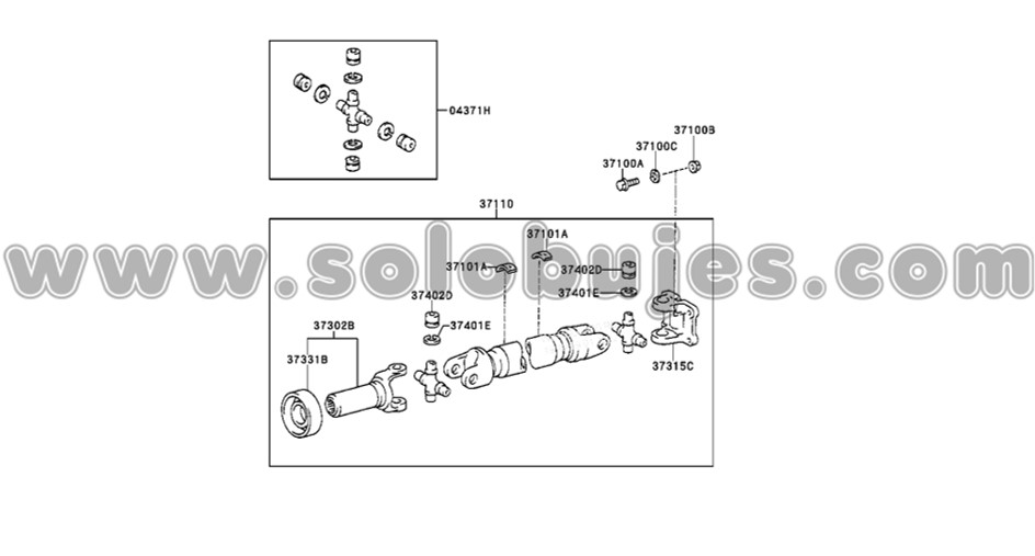 Soporte cardan Hilux 4x2 2001 catalogo