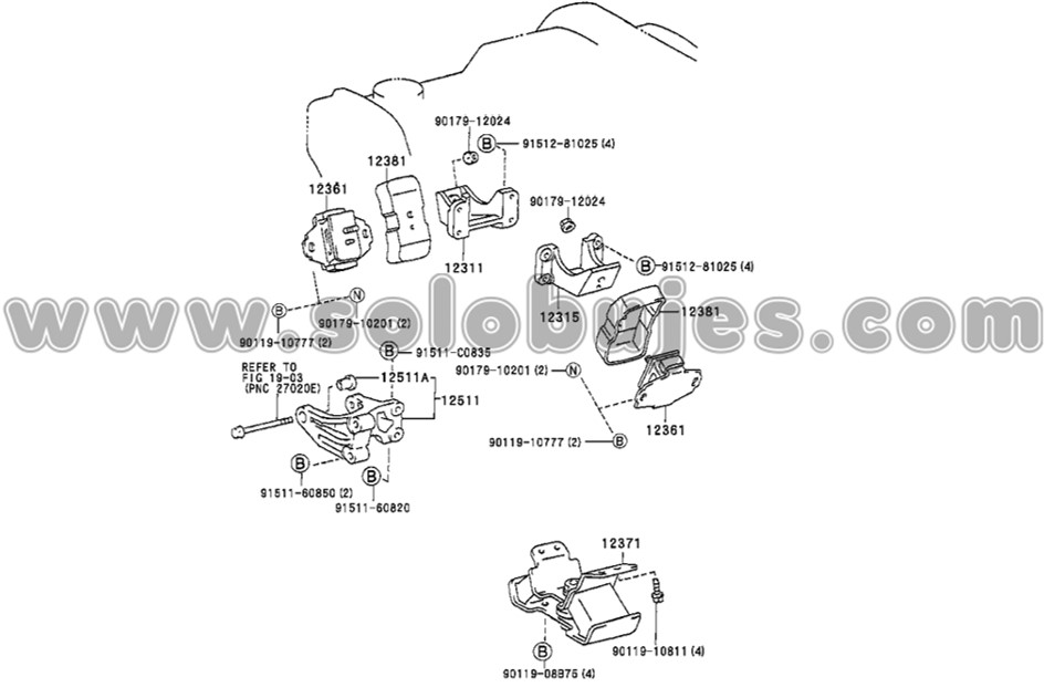 Soporte motor 4Runner 1998 catalogo