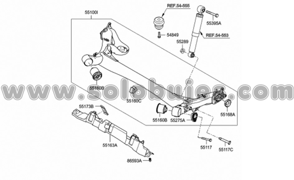 Buje puente Veloster 2013 catalogo