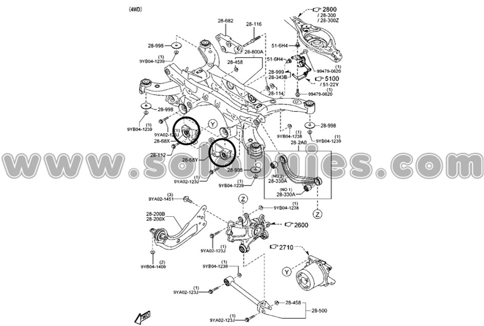 Buje soporte transmision CX-5 2015 catalogo