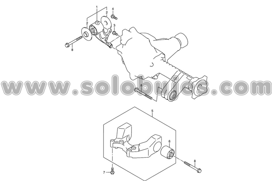 Buje soporte transmision pequeño Grand Vitara sz 2008 catalogo