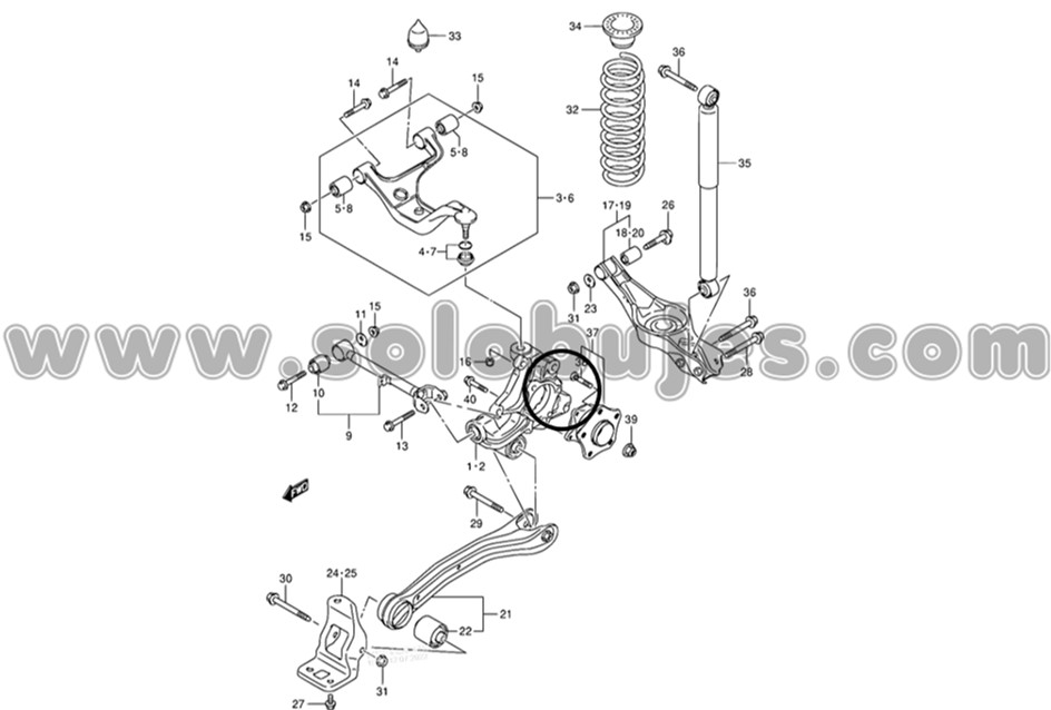 Buje portamangueta grand vitara sz 2014 catalogo