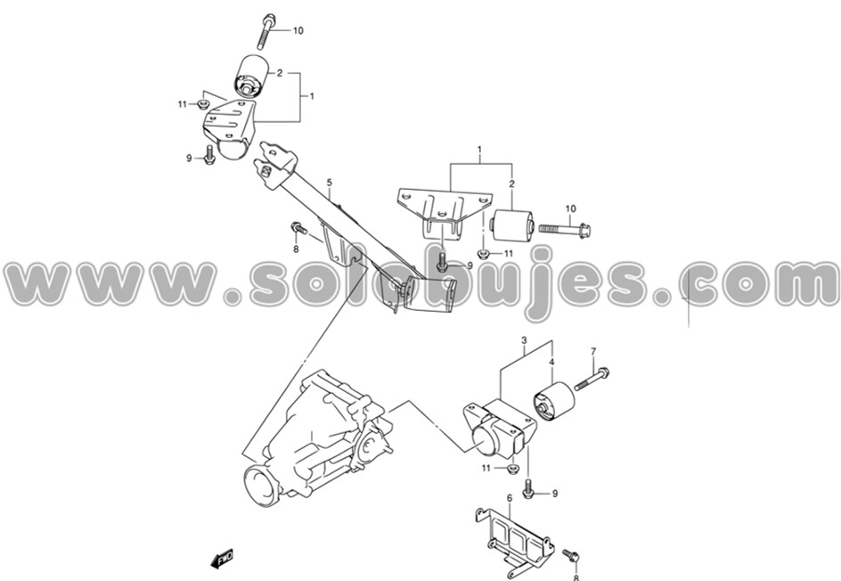 Buje soporte transmision Swift 2022 catalogo