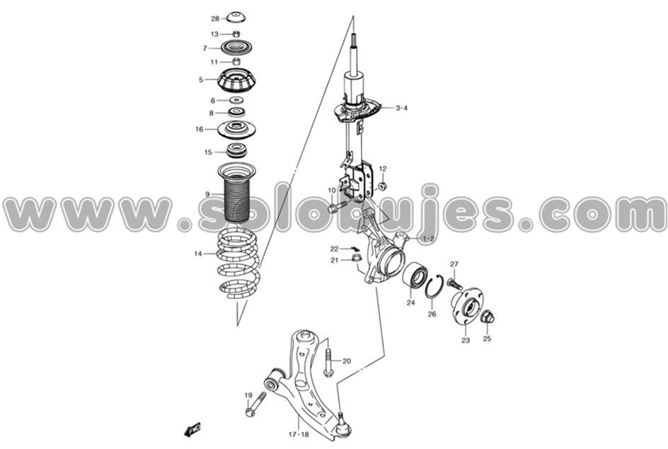 Soporte amortiguador Ertiga 2015 catalogo